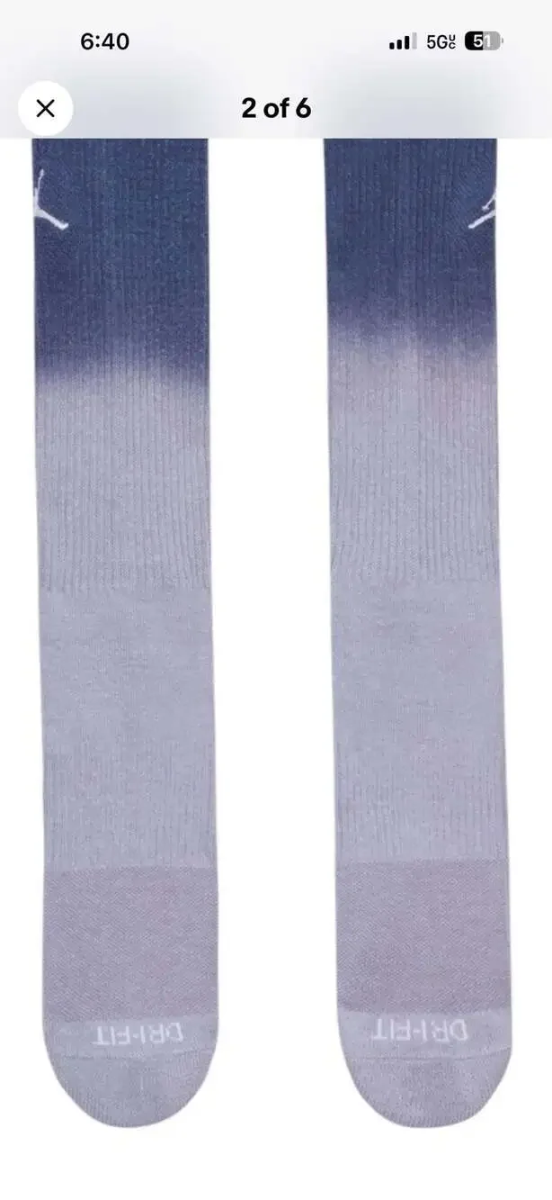 Nike Jordan Jumpman Gradient Socks HJ2446-410 Youth Sz 5 -7